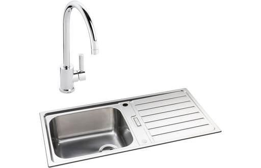 Abode Neron 1B Inset St/Steel Sink & Atlas Tap Pack