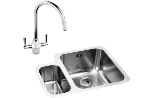 Abode Matrix 1.5B LHMB Undermount St/Steel Sink & Astral Tap Pack