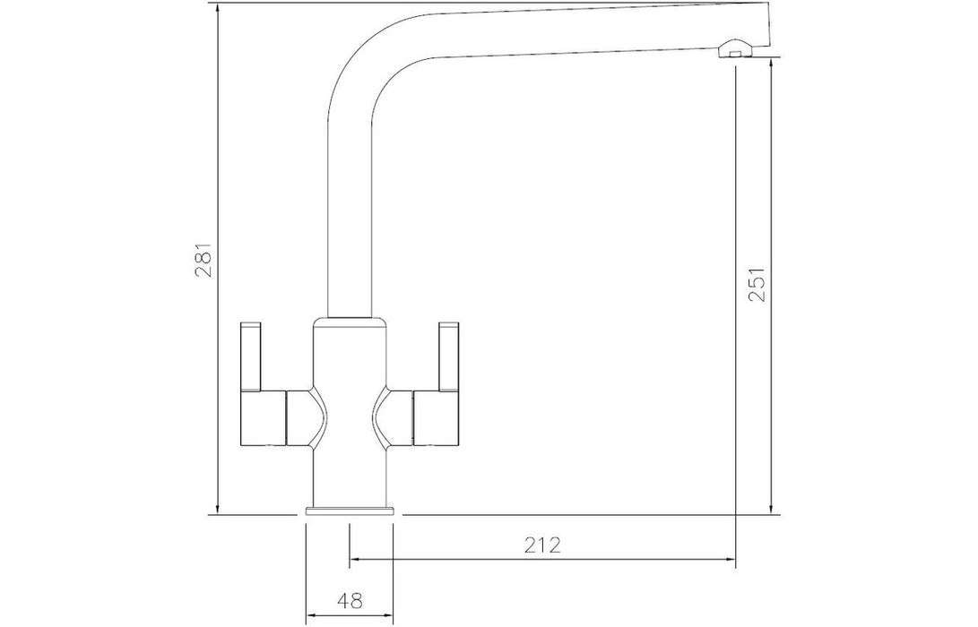 Abode Althia Monobloc Mixer Tap - Brushed Nickel