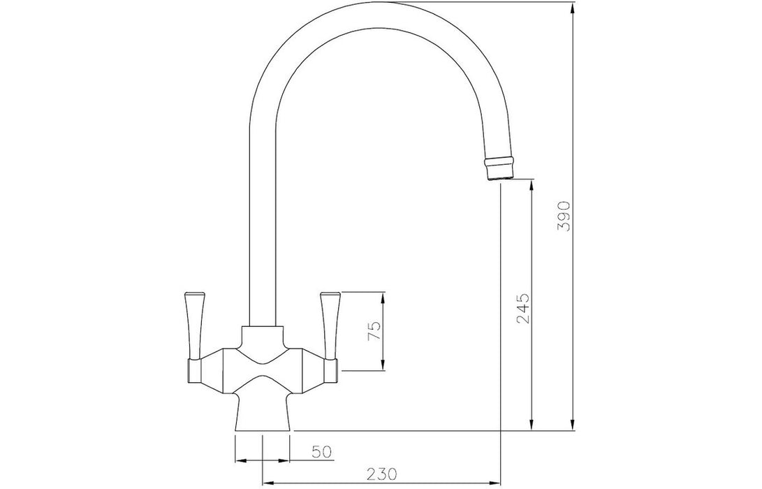 Abode Gosford Monobloc Aquifier Mixer Tap - Brushed Nickel