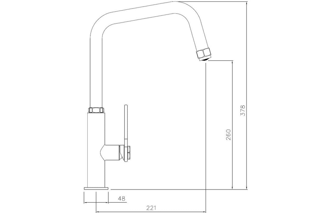 Abode Hex Single Lever Mixer Tap - Brushed Nickel