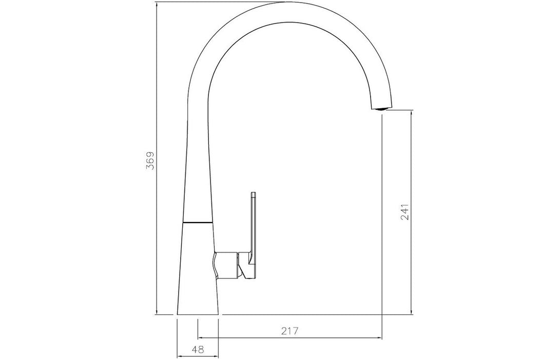 Abode Coniq R Single Lever Mixer Tap - Brushed Nickel