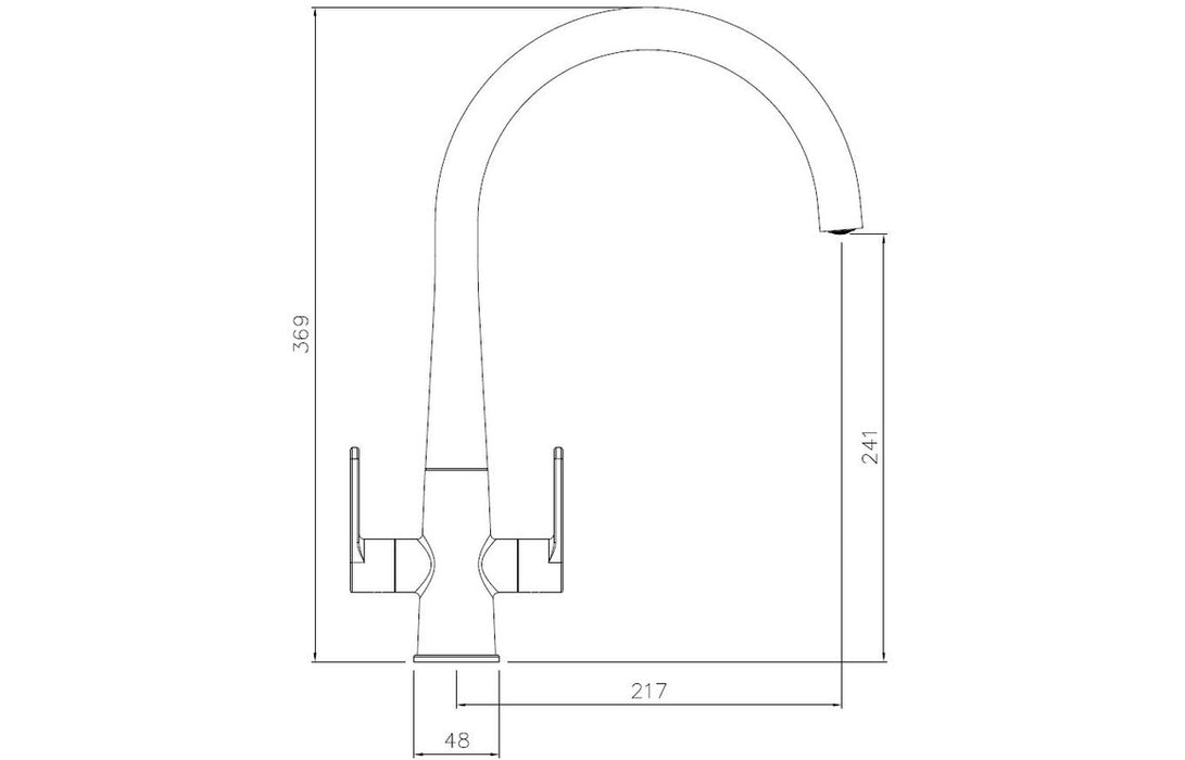 Abode Coniq R Monobloc Mixer Tap - Polished Copper