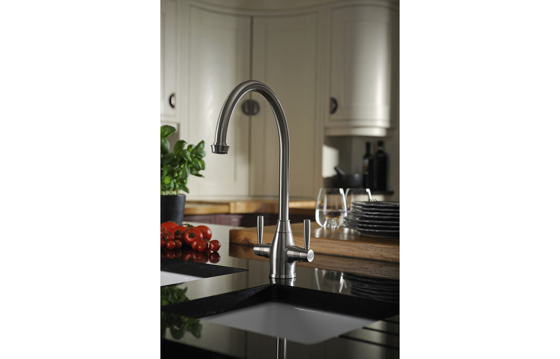 Abode Brompton Monobloc Mixer Tap - Pewter