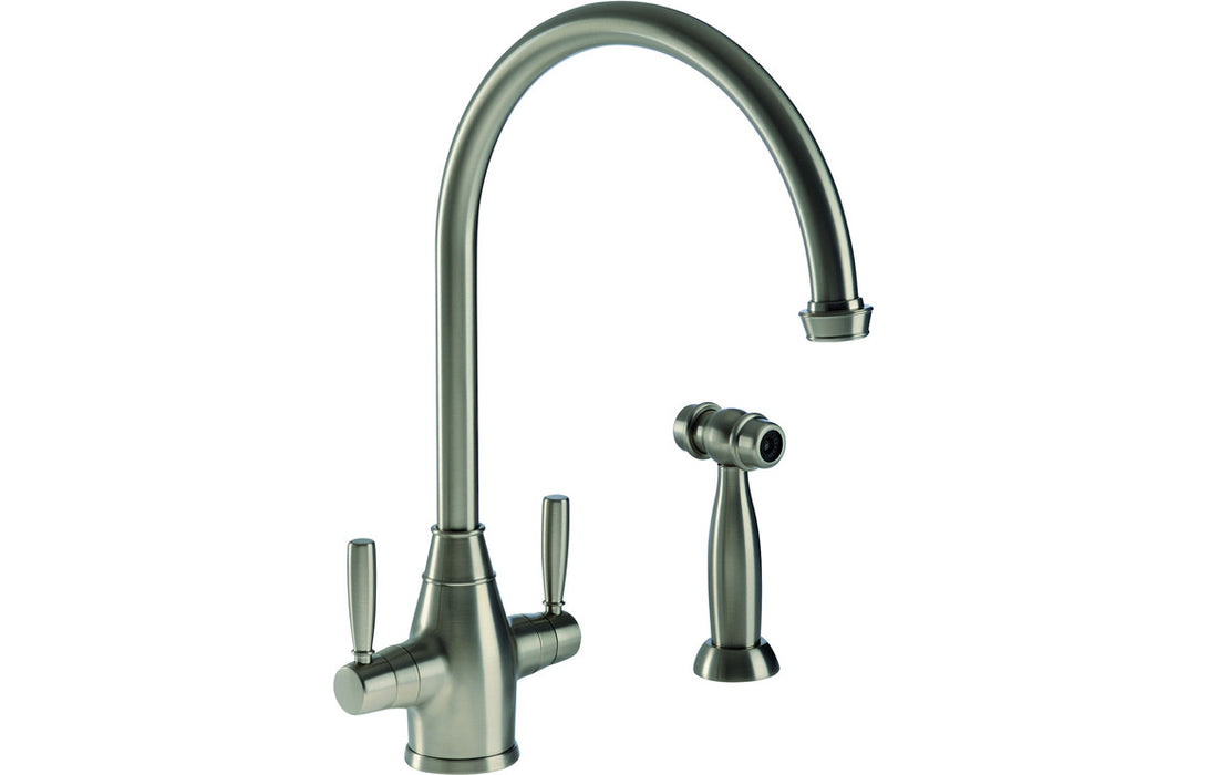 Abode Brompton Monobloc Mixer Tap w/Handspray - Pewter