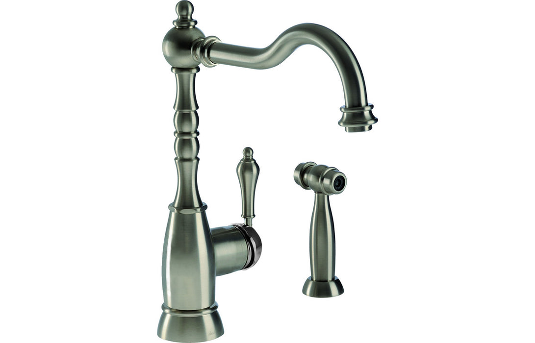 Abode Bayenne Single Lever Mixer Tap w/Handspray - Pewter