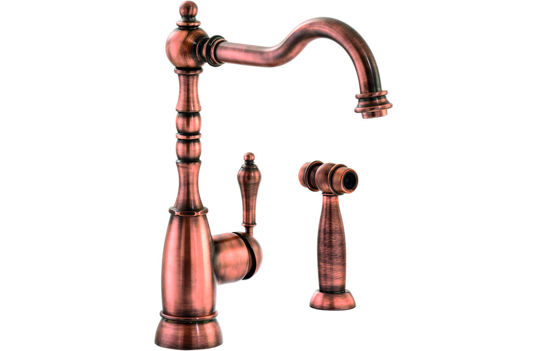 Abode Bayenne Single Lever Mixer Tap w/Handspray - Century Copper