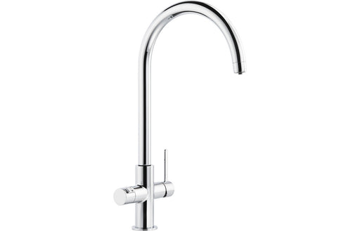 Abode Prothia Swan Spout Slimline Monobloc 3-in-1 Tap - Chrome