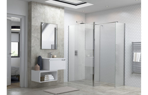 Reflexion Flex Wetroom Panel, Support Bar & 300mm Rotatable Panel - 1000mm