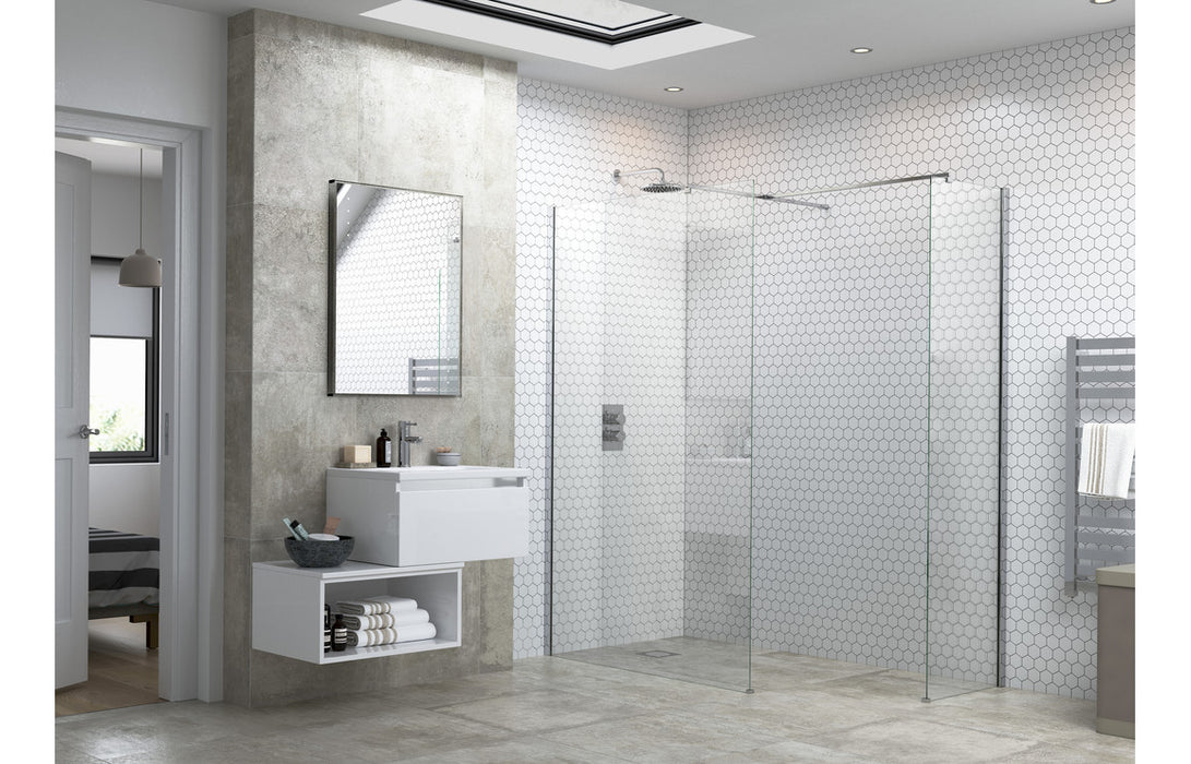 Reflexion Flex Wetroom Panel & Support Bar - 1000mm