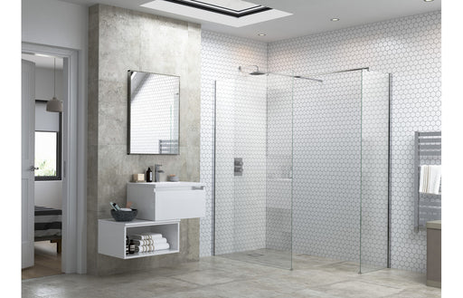 Reflexion Flex Optional Wetroom Side Panel, Support Bar & T Connector - 800mm